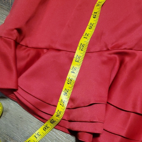 Alfred Angelo For Disney Collection Red Asymmetrical Ruffled Cocktail Dress - Picture 8 of 10